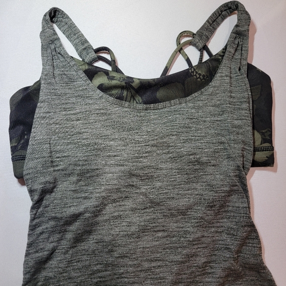 Lululemon | Camouflage Green Gray Tank Top - Picture 4 of 8